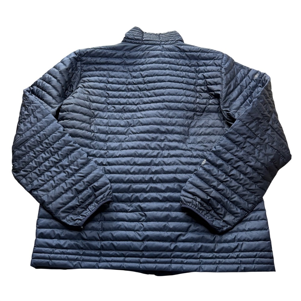 PATAGONIA Down Sweater Jacket Navy Blue Orange Full Zip Men's Size Large - Picture 2 of 12